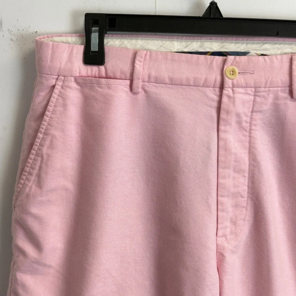 Polo Ralph Lauren Mens Pink Oxford Chino Shorts Size 33 Flat Front Preppy Cotton